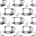 Pattern with big ceramic cup Royalty Free Stock Photo
