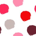 Seamless pattern with big colored dots.