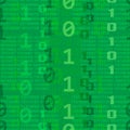 Seamless pattern with binary code in green tones. Royalty Free Stock Photo
