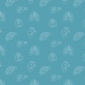 Seamless pattern with biology icons collection