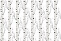 Seamless pattern with birch trees