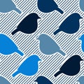 Seamless pattern with bird silhouettes.