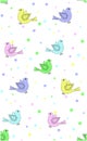 A seamless pattern of birds