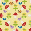 Seamless pattern with birds. Royalty Free Stock Photo