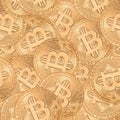 Seamless pattern Bitcoin.