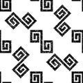 Seamless pattern with black geometric forms texture 8  8012, modern stylish image. Royalty Free Stock Photo