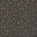 Seamless pattern black gray brown leopard panther fur design, abstract simple lines scandinavian background grunge texture. trend Royalty Free Stock Photo