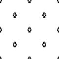 Seamless pattern with black grunge wolf trace. Vector flat illustration