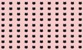 Seamless Pattern of Black Heads of Cats on Pink Background.