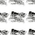 Seamless pattern with black inky smudges