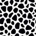 Seamless pattern with black jaguar leopard animal skin print texture fur Royalty Free Stock Photo