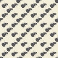 Seamless pattern with black mice(texture4), modern stylish image. Royalty Free Stock Photo