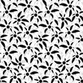 Seamless pattern of black palm trees