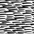 Seamless pattern with black pencil brushstrokes Royalty Free Stock Photo