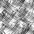 Seamless pattern with black scribbles