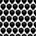 Seamless pattern black sheep