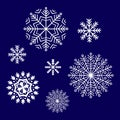 Seamless pattern with black snowflakes on background