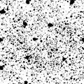 Seamless pattern with black speckles. Spots of paint, small drops. Monochrome abstract background. On white. Vector Royalty Free Stock Photo