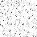 Seamless pattern with black stars on a white background. Starry vector illustration. Black and White cosmic wallpaper Royalty Free Stock Photo
