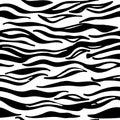 Seamless pattern with black tiger lion animal skin striped print texture fur