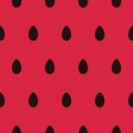 Seamless pattern with black watermelon seeds