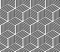 909 Seamless pattern with black and white bands cube, modern stylish image.