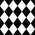 Seamless pattern with black and white diamonds. Vector illustration. Royalty Free Stock Photo