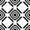 Ornaments triangles black and white seamless pattern. Royalty Free Stock Photo