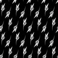 Seamless pattern black and white reed background