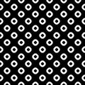 Seamless pattern. Black & white rings. Pattern with dots. Royalty Free Stock Photo