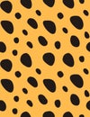 Seamless pattern of black yellow cheetah print