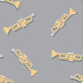 Seamless pattern blow pipe on grey background. Vector image Royalty Free Stock Photo
