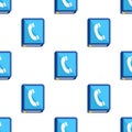 Telephone Book Flat Icon Seamless Pattern Royalty Free Stock Photo