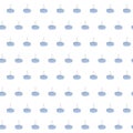 Seamless pattern of blue burning scented candles on a white background. Continuous one line drawing. Ideal for print Royalty Free Stock Photo