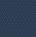 Seamless pattern blue circles geometric flower on dark background Royalty Free Stock Photo