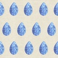 Seamless pattern of blue drops of rain, a cold, wet autumn design print Wallpaper design interior textile Royalty Free Stock Photo