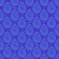 Seamless pattern of blue easter eggs