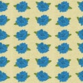 Seamless pattern blue flowers texture canvas background Wallpaper wrapping scrapbooking decoration design interior