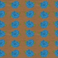 Seamless pattern blue flowers texture Kraft background Wallpaper pack scrapbooking