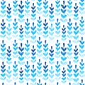 Seamless pattern with blue herbs