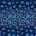 Seamless pattern blue leopard texture background