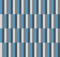 Seamless pattern with blue and light gray colored stripe geometric design for fabric or gift wrapping paper, simple Royalty Free Stock Photo