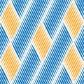 Seamless pattern with blue oblique lines, modern stylish image. Royalty Free Stock Photo