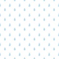 Seamless pattern with blue raindrops.