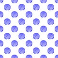 Seamless pattern of blue round pills on white background, medical background for clothes and fabric Royalty Free Stock Photo