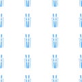 Seamless pattern with blue skis on the white background. Royalty Free Stock Photo