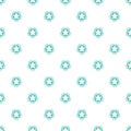 Seamless Pattern With Blue Snowflake Stars On White Background
