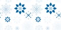 Seamless pattern blue snowflakes. Winter pattern. Winter background. Vector illustration Royalty Free Stock Photo