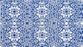 A blue and white pattern on a white background (ai generated) Royalty Free Stock Photo
