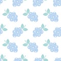 Seamless pattern with blueberry in pastel color. Icon blueberries in white background. Summer background with wild berries